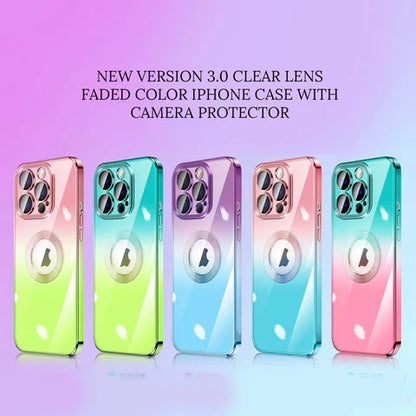 New Version 3.0 Clear Lens Faded Color With Camera Protector For iPhone 14 13 - theroxymob