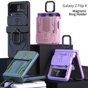 MAGNETIC ARMOR CASE WITH CAMERA PROTECTION FOR SAMSUNG GALAXY Z FLIP 4 - theroxymob