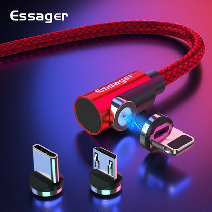 Essager Magnetic Micro USB Cable For iPhone ,Samsung ,Huawei ,Xiaomi , Fast Charging Magnet USB Type C Mobile Phone Cable Charge Wire Cord. - theroxymob