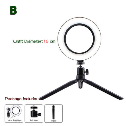 Selfie Ring Light 10.2" Dimmable LED Ring Light with Stand and Phone Holder, Live Streaming/Makeup/YouTube/Vlog/TikTok Videos - theroxymob