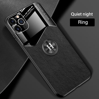 New case Luxury Leather with a Magnetic Holder Metal and Ring Bracket For iPhone 12 series - theroxymob