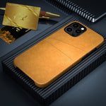 Leather Wallet Case with Card Pocket Phone Back Cover for iPhone 12 series - theroxymob