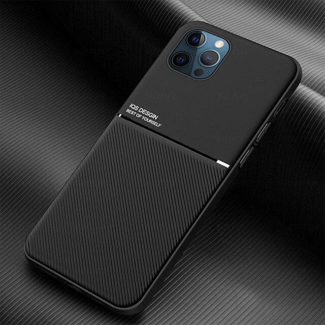 Luxury Soft Car Magnetic Matte Leather Cover For iPhone 13 Series - theroxymob