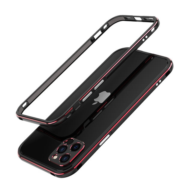 For iPhone 12 series Aluminum metal bumper Frame Slim Cover phone case+ carmera Protector - theroxymob