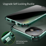 New Metal Straight Edge Magnetic Tempered Glass Protect Cases For iPhone 12 Series - theroxymob