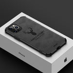 For iPhone 12 / 11 Series Case Leather Deer Soft Silicone TPU Phone Cover. - theroxymob
