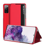 Smart View Flip Case Leather Auto Sleep For Samsung S21 Series - theroxymob