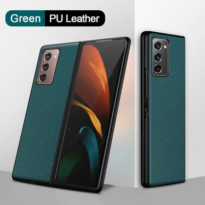 Original Carbon Fiber Texture Leather Back Cover Shockproof Phone Case for Samsung Galaxy Z Fold 2 - theroxymob