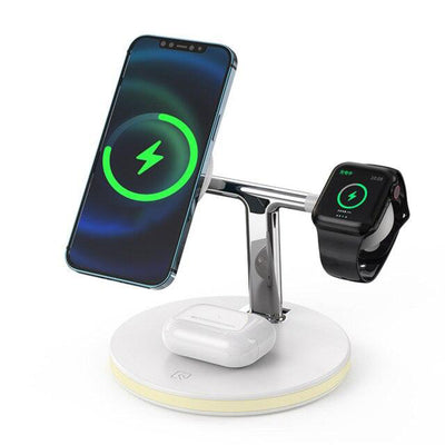 3 In 1 Magnetic 15W Wireless Charger For Magsafe IPhone 12 Pro Max Fast Wireless Charger Station For Apple Watch/AirPods Series - theroxymob