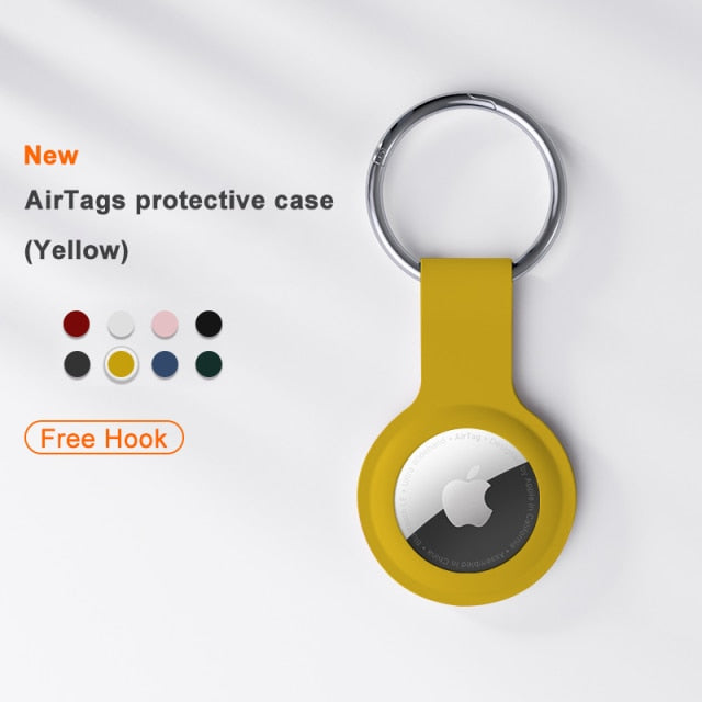Soft Liquid Silicone Protective Case For Airtags Cover Hangable Keychain Locator Tracker Cover For airtags - theroxymob