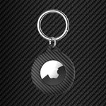 For Apple Airtag Case Carbon Fiber Texture Anti-lost Keychain Cover - theroxymob