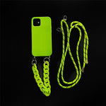 green Cover Crossbody Landyard Necklace Chain Phone Case For iPhone 12 Series - theroxymob