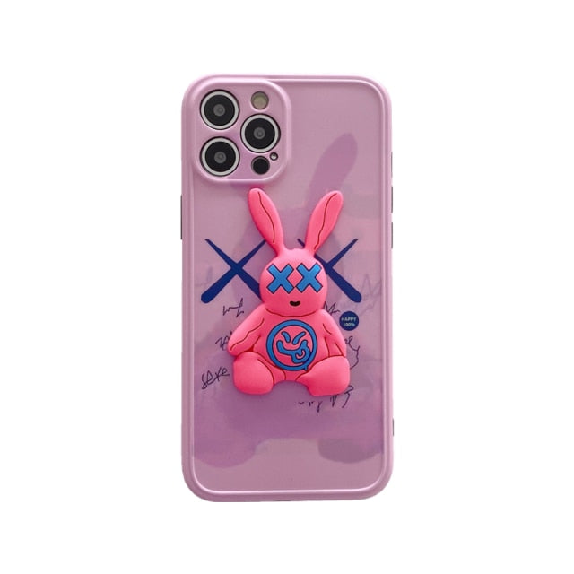 3D RABBIT KAWS COVER FOR IPHONE 12 SERIES - theroxymob
