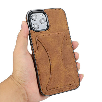 FOR IPHONE 12 SERIES LUXURY CARD SLOT LEATHER COVER - theroxymob