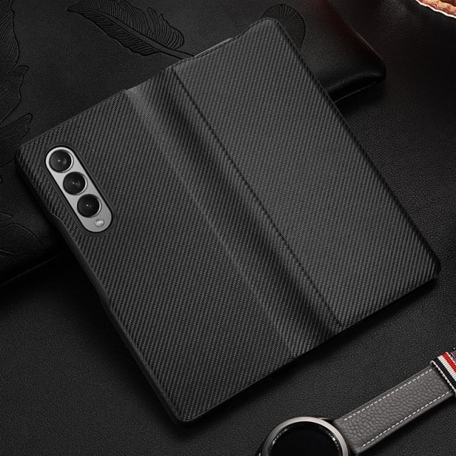 For Samsung Galaxy Z Fold 3 Case Full Protector Cover Leather flip Phone - theroxymob