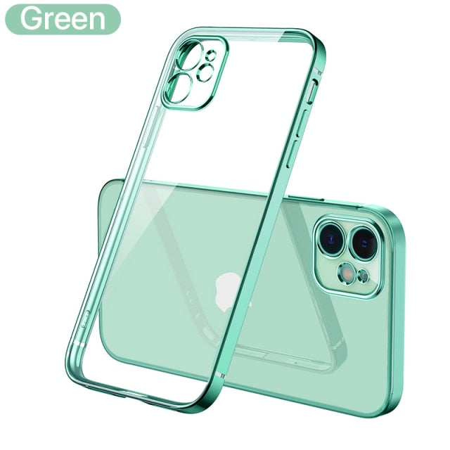 Luxury Matte Plating Transparent Cover for iPhone 13 Series - theroxymob
