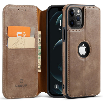 Leather Case For iPhone 13 Series Wallet Case Slim Magnetic Flip Cover Case Wallet with Card Holder - theroxymob