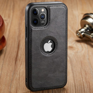Luxury Leather Original Phone Case For iPhone 13 Series case leather Slim Soft Back Cover - theroxymob