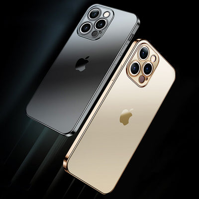 Luxury Plating Matte Transparent Silicone Case for iPhone 13 Series Shockproof Cover - theroxymob