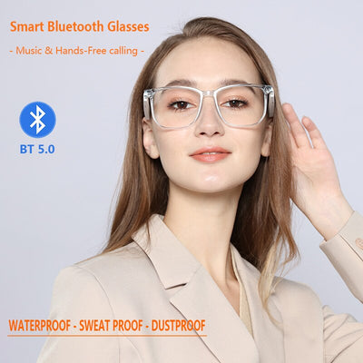 Smart Bluetooth Glasses 5.0 Waterproof Bone Conduction Earphones Music IP67 Wireless Sunglasses Blue Light Proof Trendy Audio - theroxymob