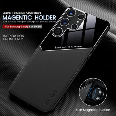 Car Magnetic Holder Leather Case - theroxymob