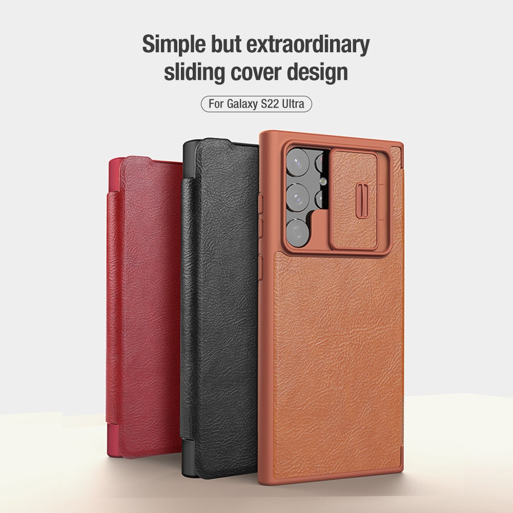 Leather Slide Camera Phone Case - theroxymob
