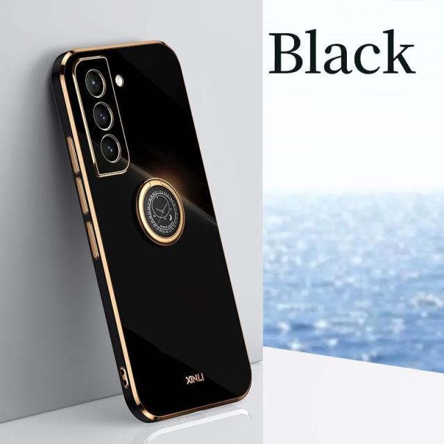 Luxury Plating Ring Holder Square Phone Case - theroxymob
