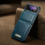 Case Luxury Leather Card Slots Stand Wallet Cover For Samsung Z Flip 3 5G - theroxymob