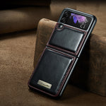 Case Luxury Leather Card Slots Stand Wallet Cover For Samsung Z Flip 3 5G - theroxymob