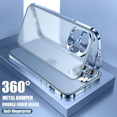 Luxury Aluminum Metal Double-sided Glass Matte Cover - theroxymob