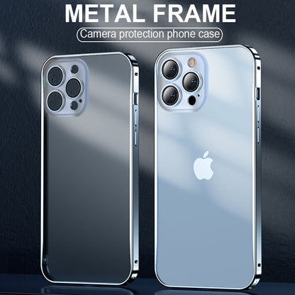 Luxury Metal Frame Transparent Matte Case - theroxymob