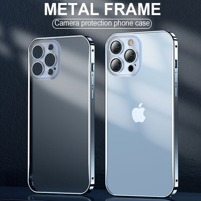 Luxury Metal Frame Transparent Matte Case - theroxymob
