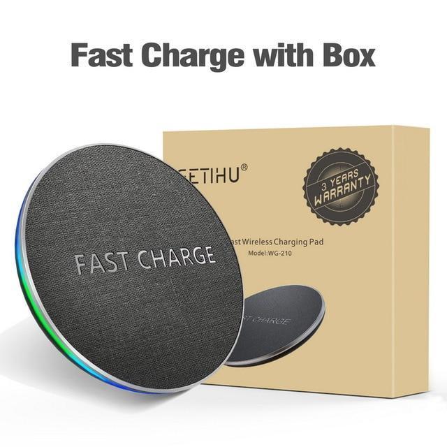 GETIHU 10W Qi Fast Wireless Charger For iPhone / Samsung - theroxymob