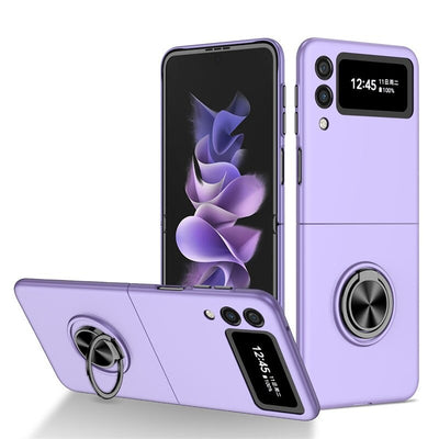 Luxury Phone Case Car Holder Magnetic Case Protection Cover Key Ring For Samsung Galaxy Z Fold 4 / Z Flip 4 - theroxymob