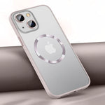 Magsafe Silicone Case with Lens Glass Protection for iPhone 14 13 12 series - theroxymob